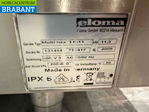 Stainless steel Eloma Multimax Combi steamer 7 x 1/1 GN 400V Horeca - Image 6