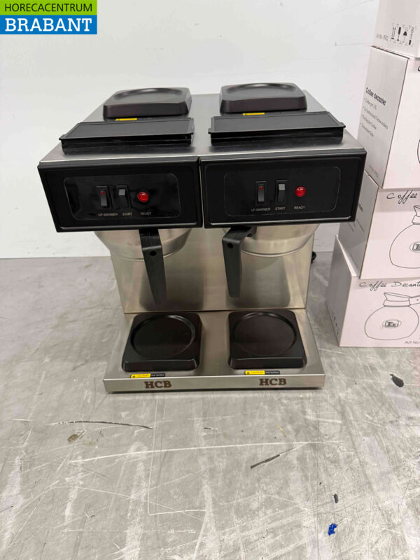 HCB stainless steel Double Coffee Machine Coffee machine with 4 jugs 1.8 liters 230V Catering - Image 4