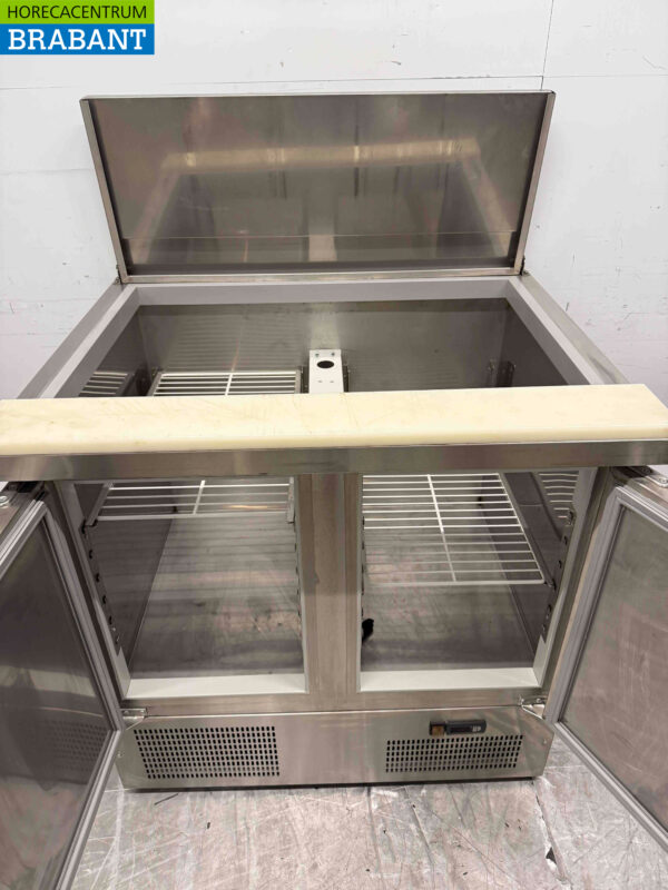 Stainless steel Saladette Refrigerated Workbench 90.5 cm 230V Horeca - Image 5