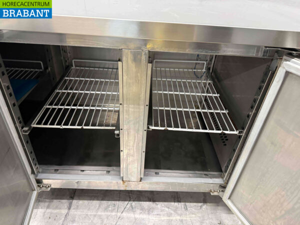 Stainless steel Ecofrost Refrigerated Workbench 4 doors 223 cm 230V Catering - Image 4