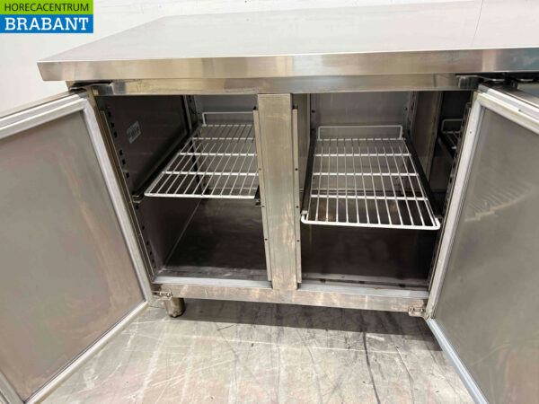 Stainless steel Ecofrost Refrigerated Workbench 4 doors 223 cm 230V Catering - Image 5
