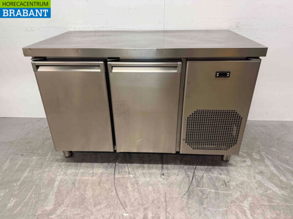 Stainless steel Refrigerated Workbench 2 doors 133 cm 230V Catering