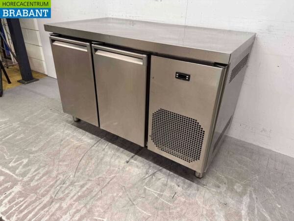 Stainless steel Refrigerated Workbench 2 doors 133 cm 230V Catering - Image 2