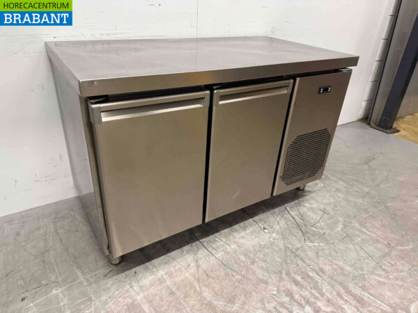 Stainless steel Refrigerated Workbench 2 doors 133 cm 230V Catering - Image 3