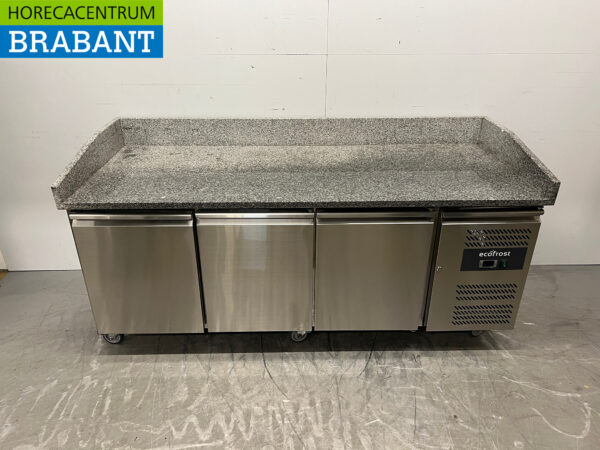 Stainless steel Saro Pizza workbench Pizza table 3 doors 202 cm 230V Horeca (kopie)