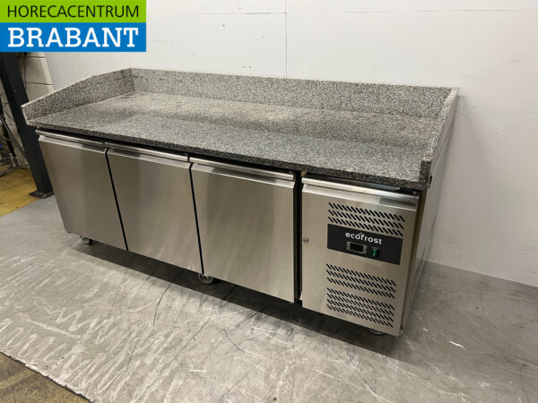 Stainless steel Saro Pizza workbench Pizza table 3 doors 202 cm 230V Horeca (kopie) - Image 2