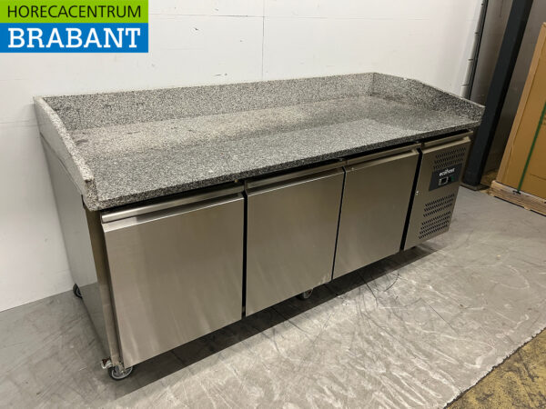Stainless steel Saro Pizza workbench Pizza table 3 doors 202 cm 230V Horeca (kopie) - Image 3