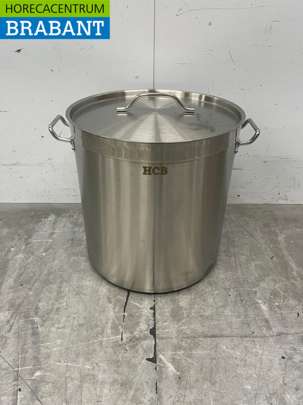 HCB Stainless Steel Soup Pan Cooking Pan Induction 41 x 42 cm 50 liter Catering (kopie)