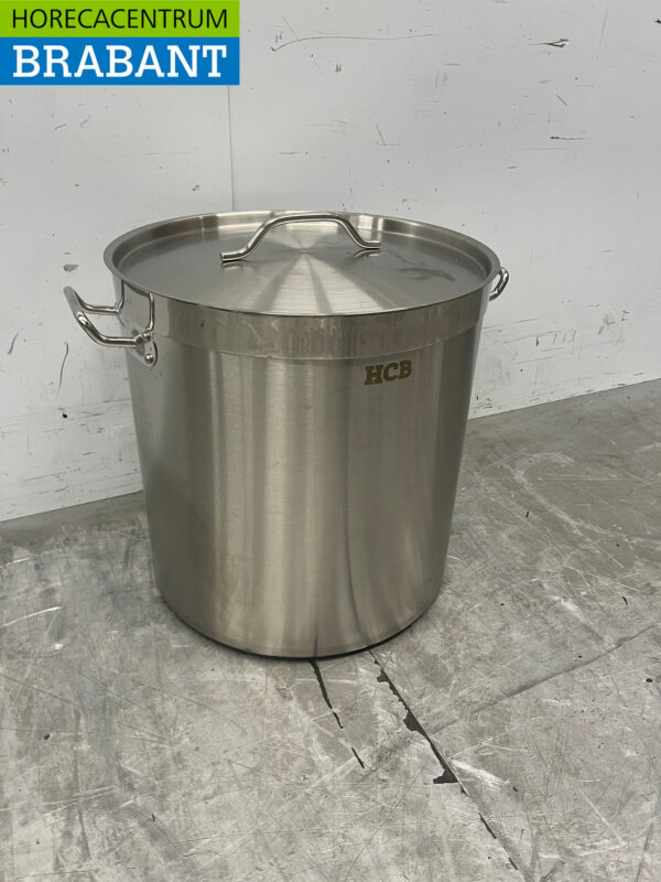 HCB Stainless Steel Soup Pan Cooking Pan Induction 41 x 42 cm 50 liter Catering (kopie) - Image 3