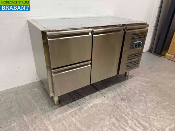 Stainless steel Refrigerated Workbench 2 doors 133 cm 230V Catering (kopie) - Image 3