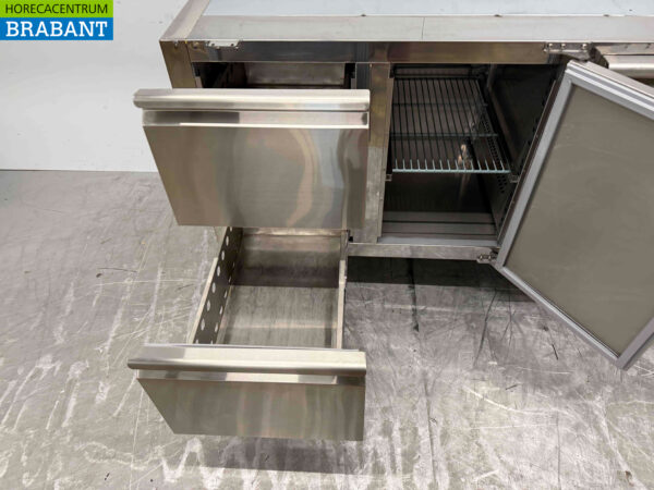 Stainless steel Refrigerated Workbench 2 doors 133 cm 230V Catering (kopie) - Image 4