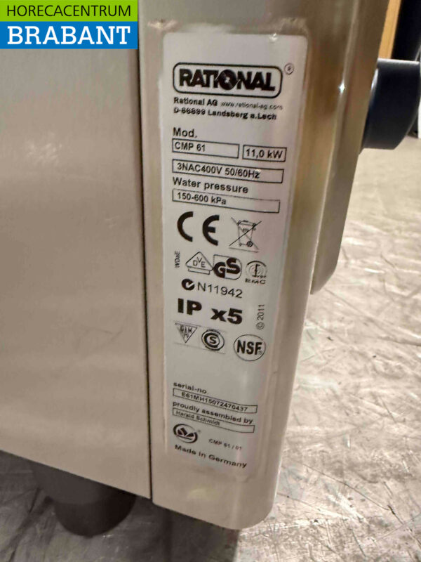 Stainless steel Rational CMP 61 Combisteamer Steamer 6 x 1/1 GN/gastronorm 400V Horeca - Image 6
