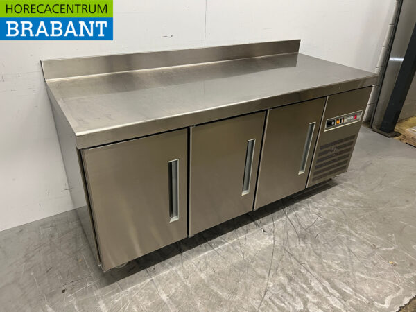 Stainless steel Fagor Mobile Refrigerated Workbench 3 doors 180 cm 230V Horeca - Image 3