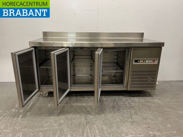 Stainless steel Fagor Mobile Refrigerated Workbench 3 doors 180 cm 230V Horeca - Image 4