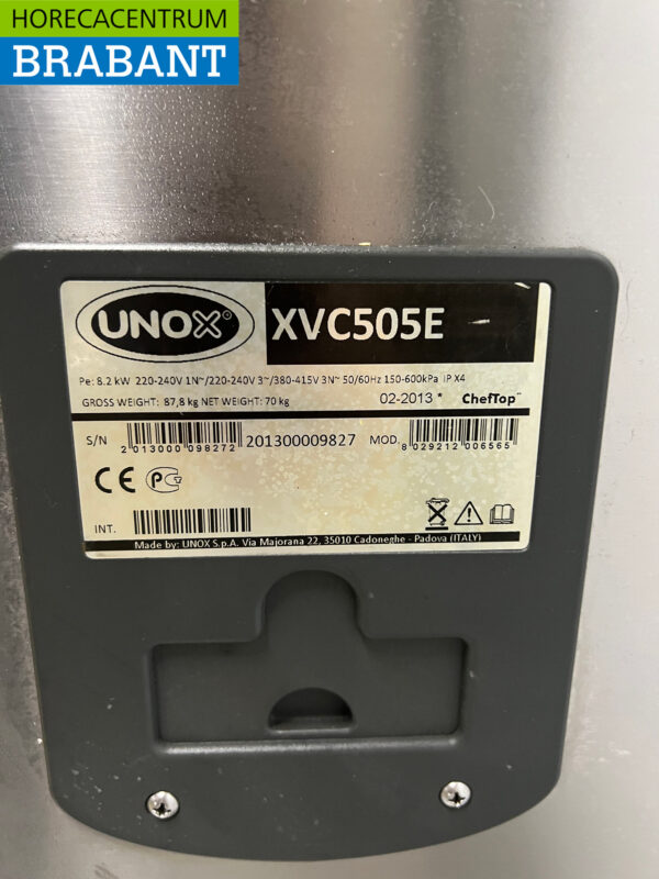 Stainless steel Unox XVC505E Steamer Combisteamer 7 x 1/1 GN 400V Horeca - Image 7