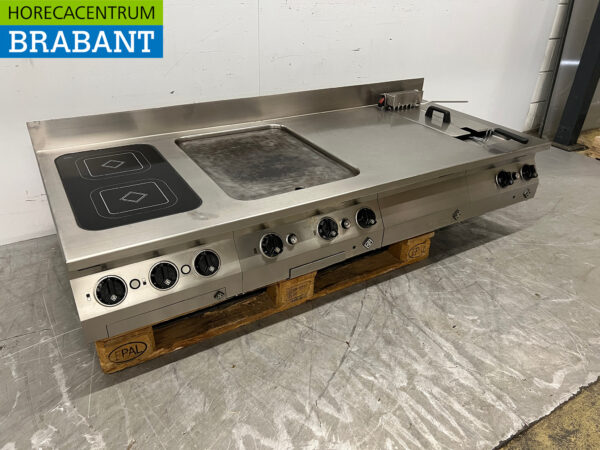 Stainless steel MKN Baking line Electric stove with griddle and fryer 170 cm 400V Horeca - Image 3
