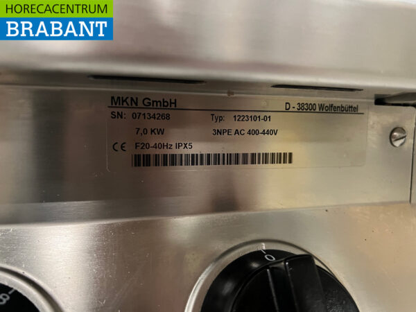 Stainless steel MKN Baking line Electric stove with griddle and fryer 170 cm 400V Horeca - Image 7