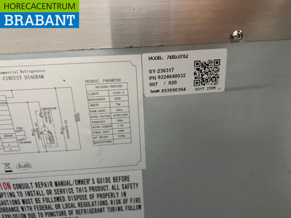 Stainless steel Fagor Mobile Refrigerated Workbench 3 doors 180 cm 230V Horeca (kopie) - Image 5
