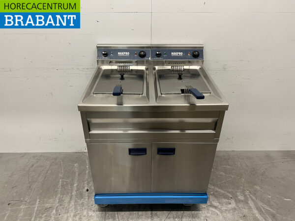 Stainless steel Mareno Double Fryer 2 x 10 liters 400V Horeca (kopie)