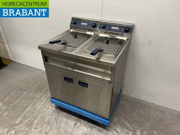Stainless steel Mareno Double Fryer 2 x 10 liters 400V Horeca (kopie) - Image 2