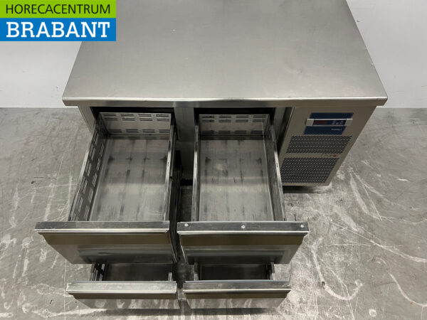 Stainless steel Ecofrost Refrigerated Workbench 2 drawers and 1 door 136 cm 230V Horeca (kopie) - Image 4