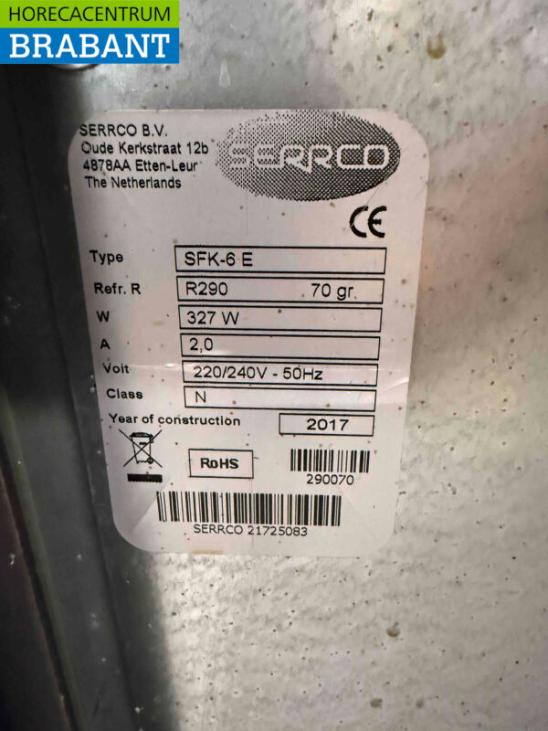 Serrco SFK-6E Barrel Cooler Barrel cooler 111 cm 230V Horeca - Image 5