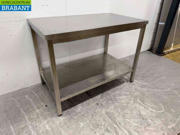 Stainless steel Worktable with undershelf 120 x 70 x 89.5 cm Catering - Image 2