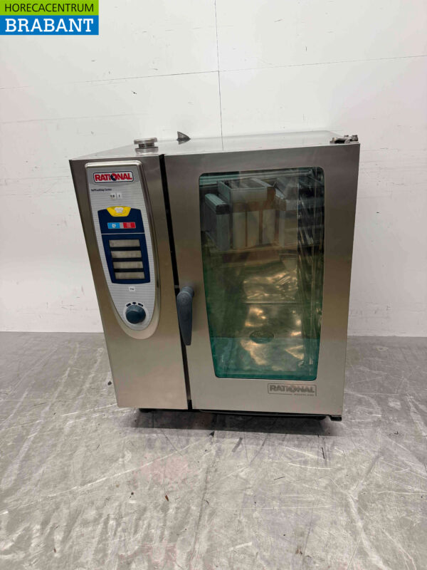 Stainless steel Rational SCC 101 SelfCookingCenter with extractor hood 6 x 1/1 GN 400V (copy)