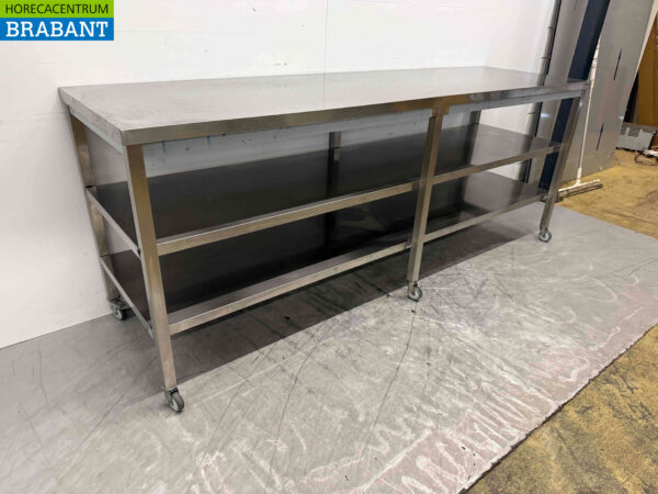 Mobile Work Table 250 x 70 x 98 cm Catering - Image 2