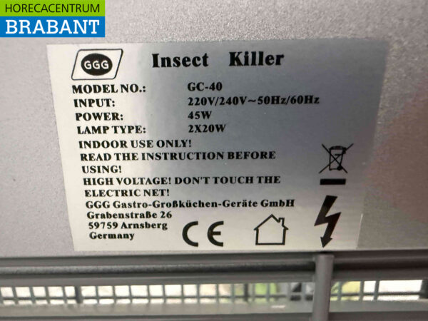 GGG Fly lamp 2 x 20 watts 230V Horeca - Image 4