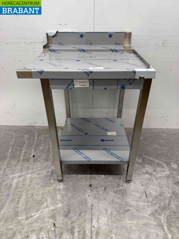 Stainless Steel Drainage Table T.B.V. Slide Through Dishwasher 70 cm Horeca