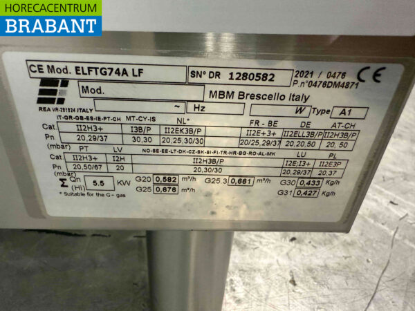 MBM stainless steel griddle griddle 40 cm GAS Catering - Image 5