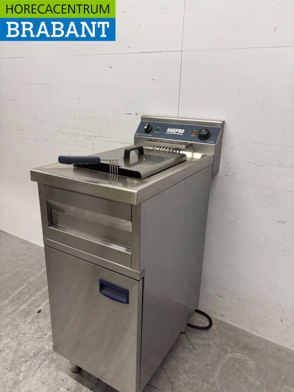 Stainless steel deep fryer 12 liters 400V Horeca - Image 2
