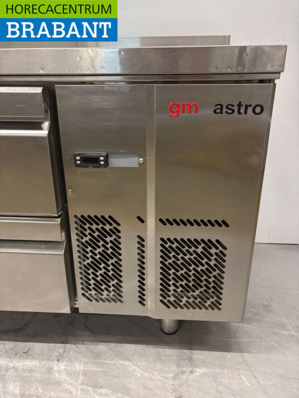Stainless steel Infrico Refrigerated Workbench 3 doors and 2 drawers 245 cm 230V Horeca - Image 4