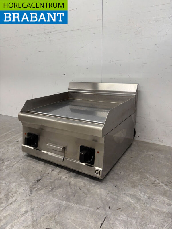 Stainless steel Grill Plate Smooth griddle 60 cm 400V Horeca - Image 2