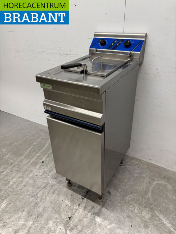 Stainless steel deep fryer 12 liters 400V Horeca - Image 2