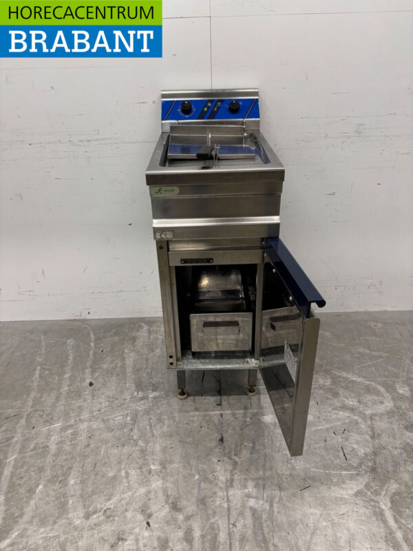 Stainless steel deep fryer 12 liters 400V Horeca - Image 6