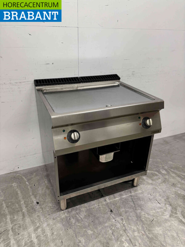 Stainless steel Zanussi Griddle Smooth griddle 80 cm 400V Horeca - Image 2