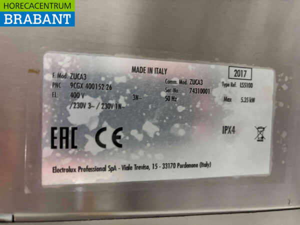 Stainless steel Zanussi Zuca3 Dishwasher Dishwasher Front Loading 230V Horeca - Image 6