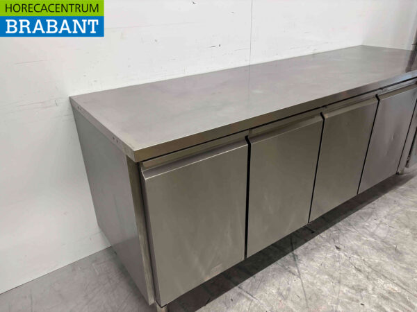Stainless steel Polar G598 Refrigerated workbench 4 doors 223 cm 230V Catering - Image 4