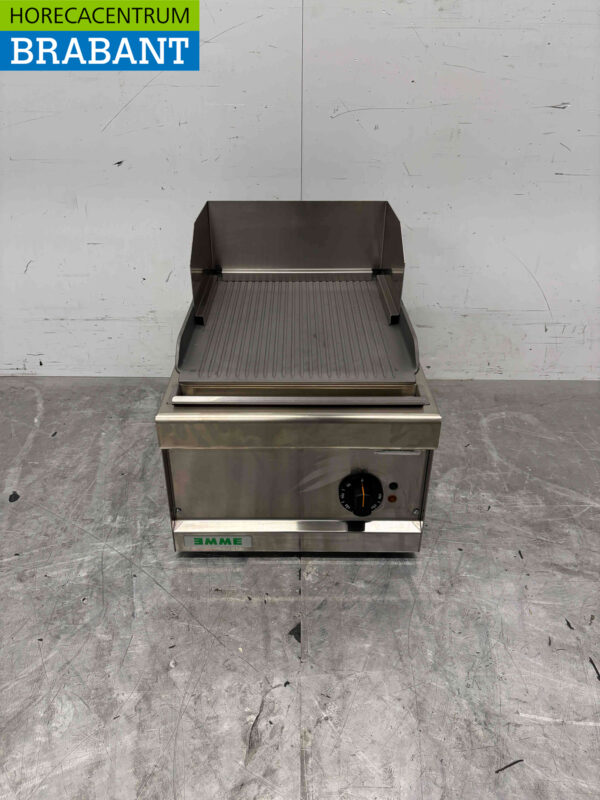 Stainless steel Giga Grill Plate Fluted griddle 40 cm 400V Horeca
