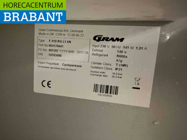 Stainless steel Ecofrost Freezer freezer cabinet 465 liters 230V Horeca (kopie) - Image 5