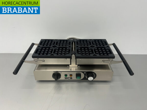 HCB stainless steel tilting waffle iron with timer 230V Catering