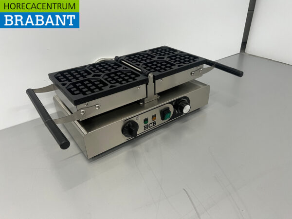 HCB stainless steel tilting waffle iron with timer 230V Catering - Image 3
