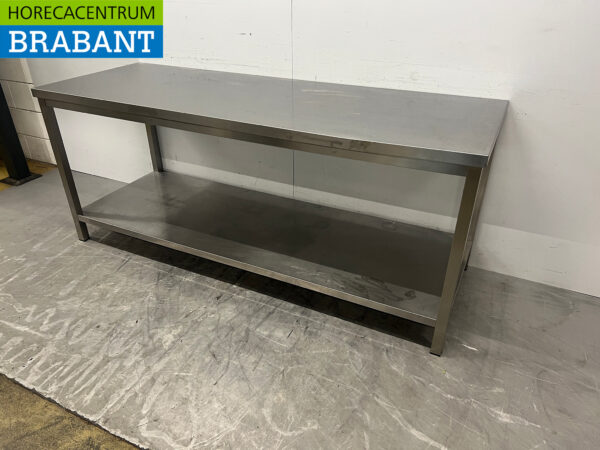 Stainless Steel Work Table 200 x 70 x 83.5 cm Catering - Image 2