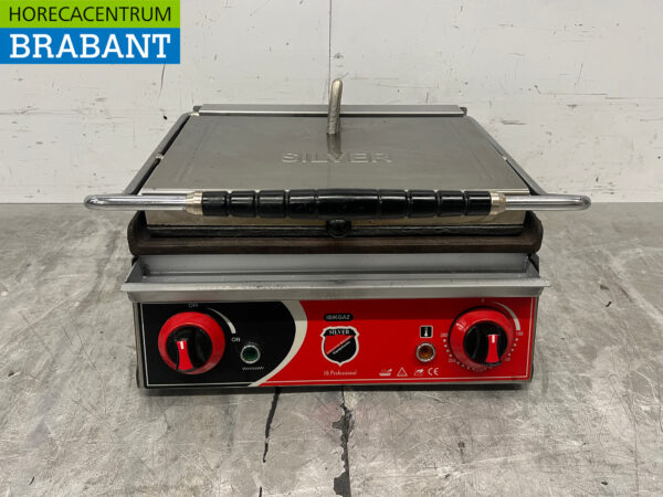 Stainless steel Paninigrill Contact Grill Ribbed 230V Catering