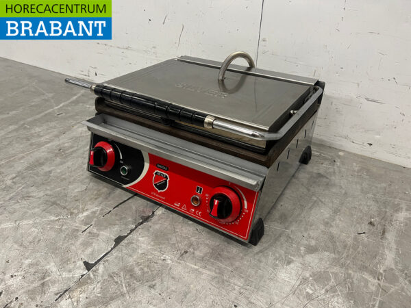 Stainless steel Paninigrill Contact Grill Ribbed 230V Catering - Image 2