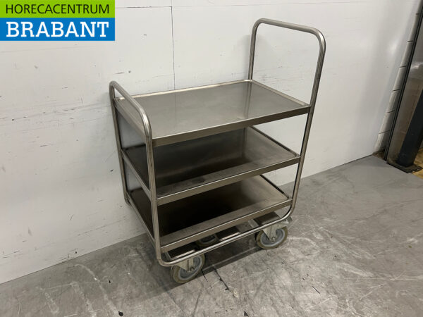 Stainless steel Serving Trolley 3 tiers 82.5 cm Catering - Image 3