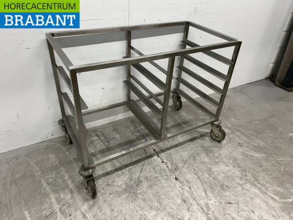Stainless steel Regal cart for 8 wash crates of 50 x 50 cm Catering - Image 3