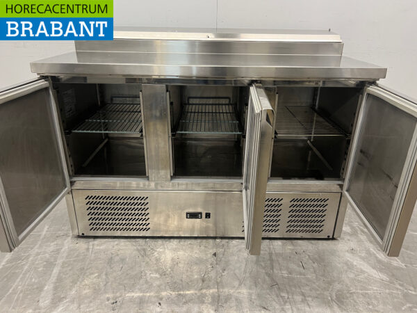 Stainless steel Amitek Saladette Refrigerated Workbench 8 x 1/6 GN 230V Horeca - Image 5